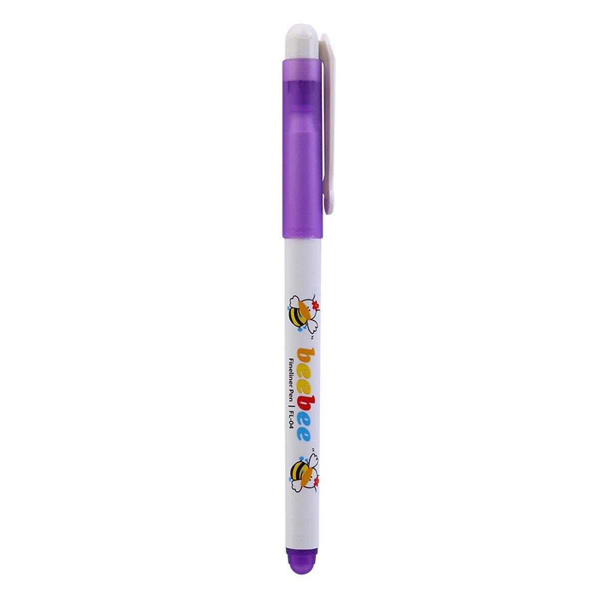 Hộp 10 cây bút lông kim Bee Bee FL-04 (Màu tím)
