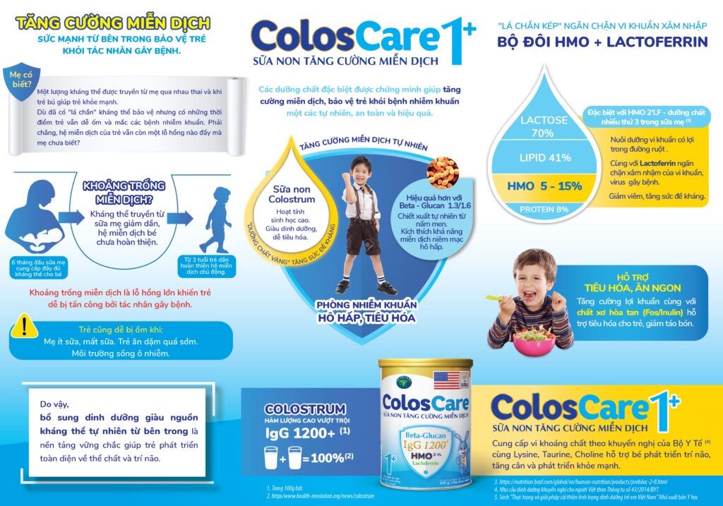 [HCM]Sữa bột coloscare số 1 / 2 800g