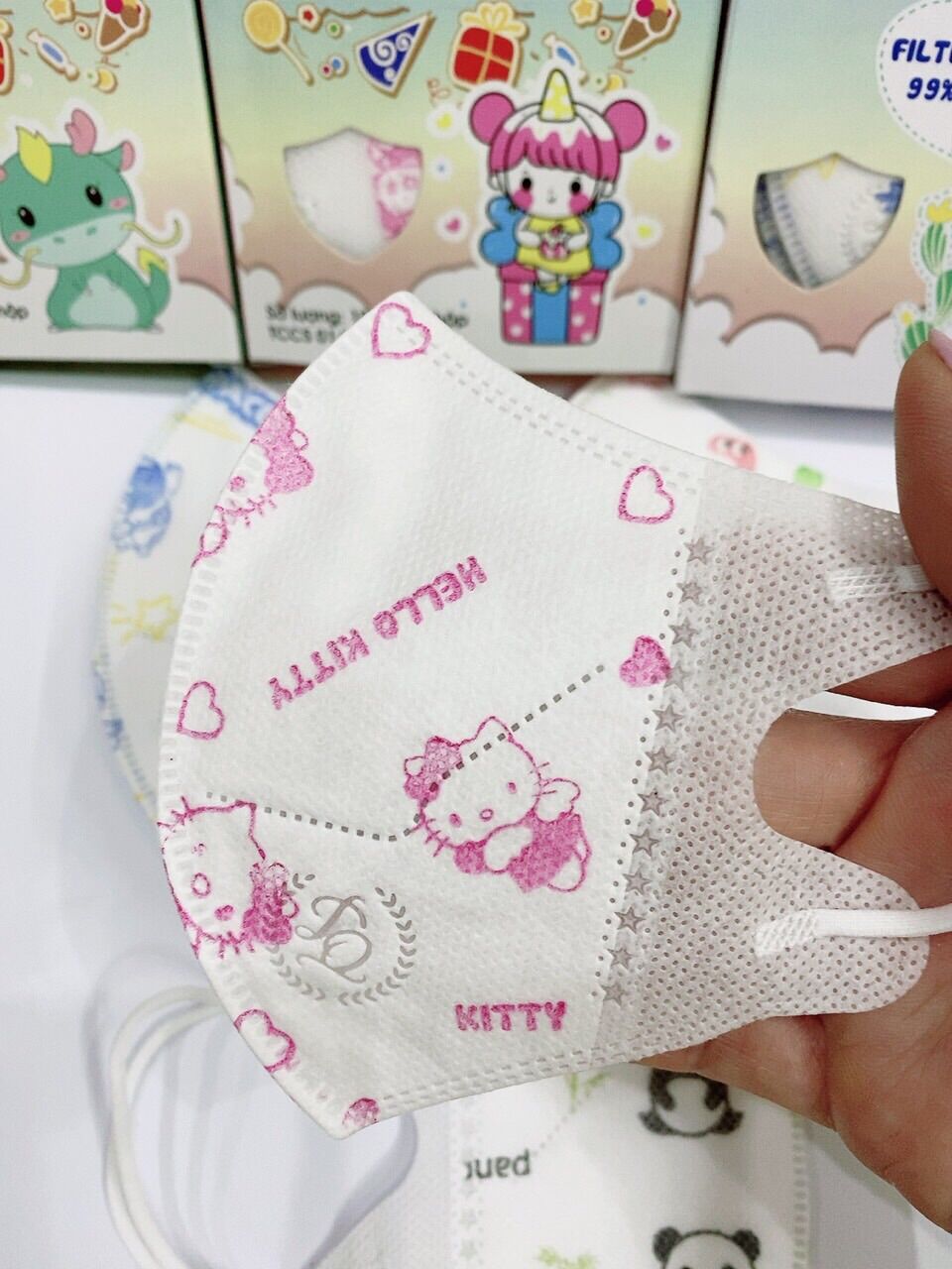 Sỉ 100 Cái Khẩu Trang 5D Cho Bé Từ 4-8 Tuổi