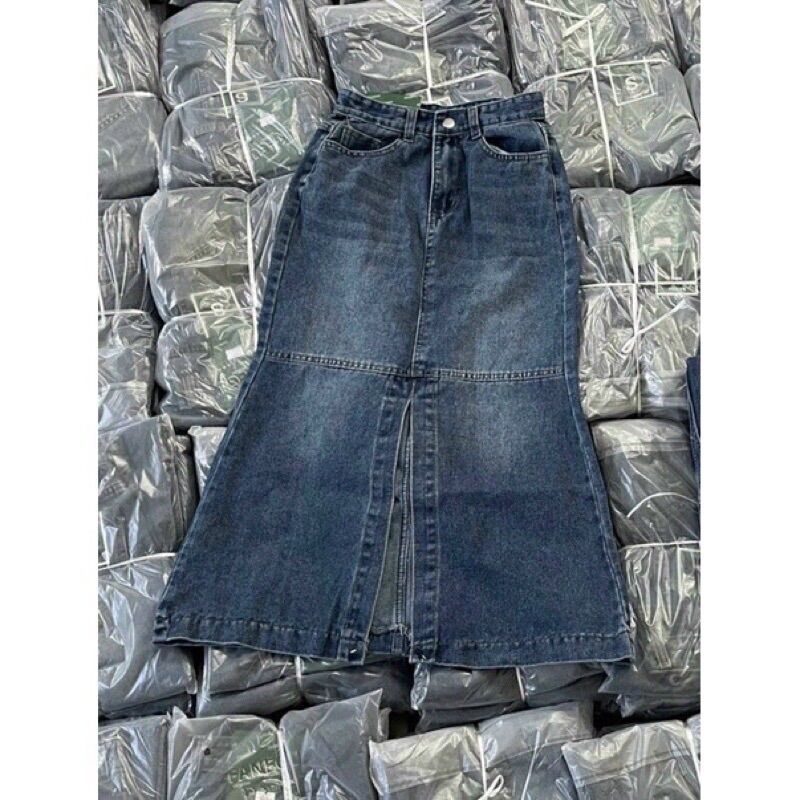 CHÂN VÁY JEANS ĐUÔI CÁ XẺ TRƯỚC SIÊU HOT