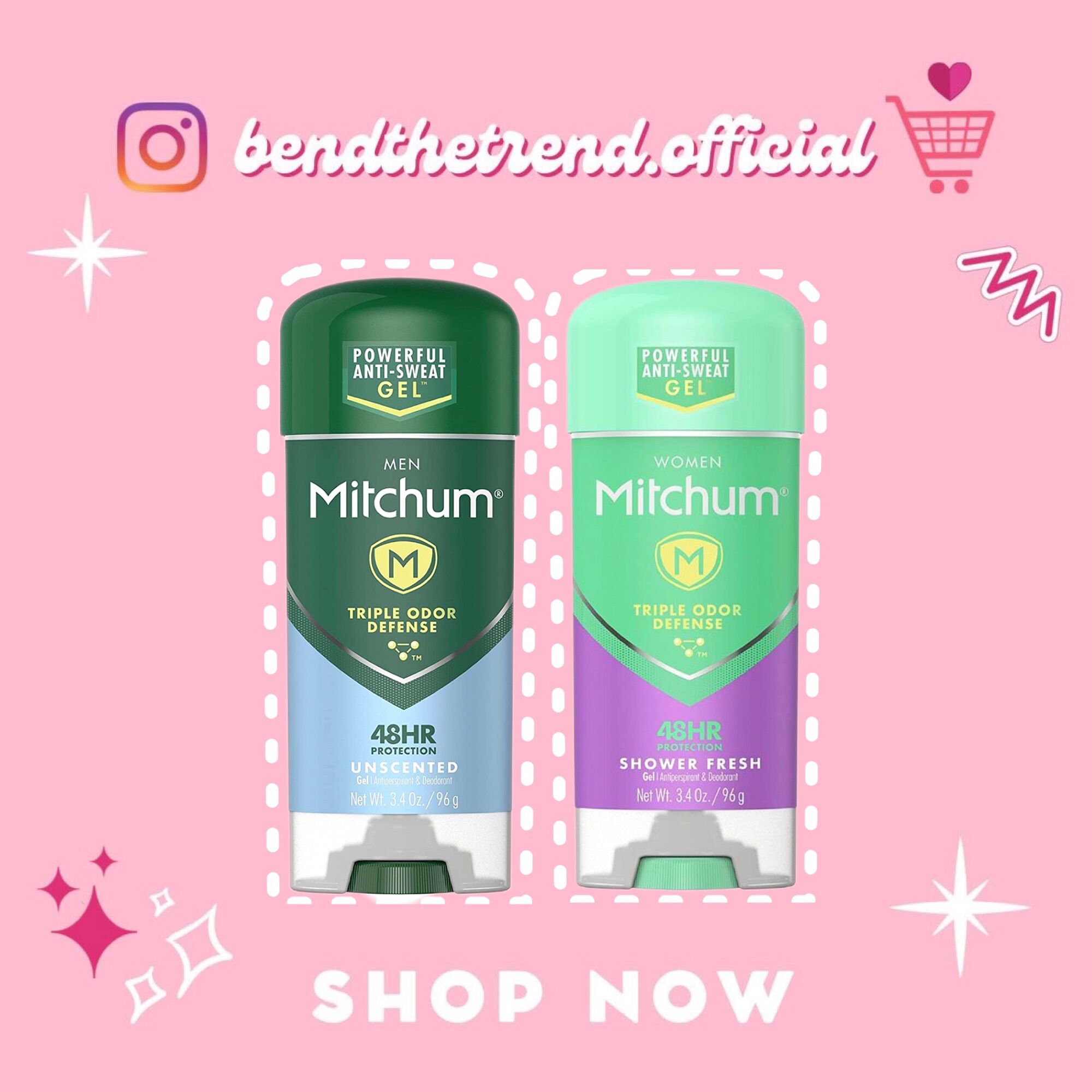 Thanh lăn khử mùi mitchum dạng gel thấm nhanh