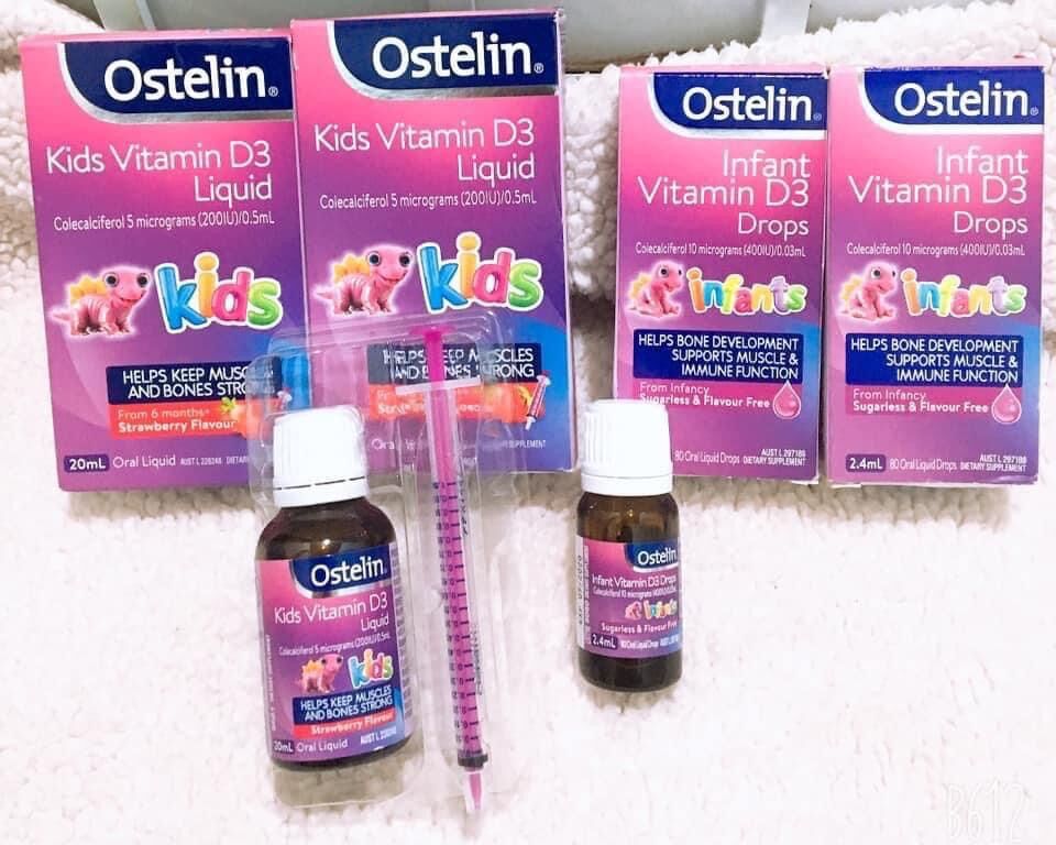 Vitamin D3 Ostelin infant dạng giọt Úc 2.4ml