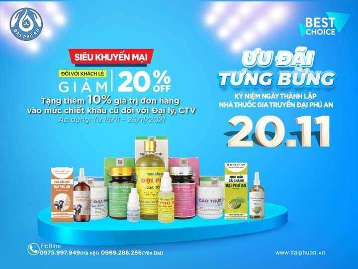 tinh dầu thực vật đại phú an 150ml l