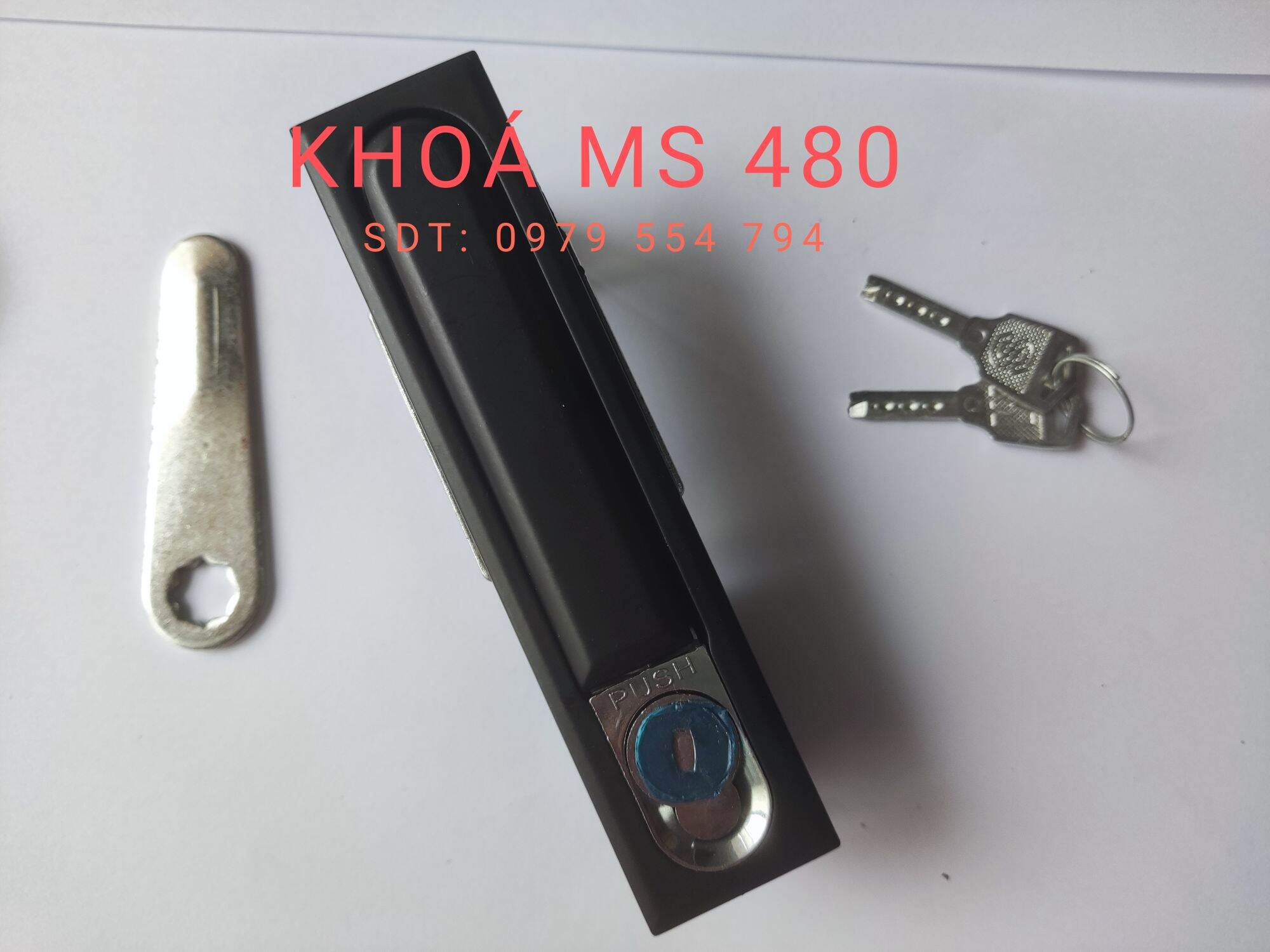 Khóa MS480-2A-1- Khóa MS480 - Khóa tủ điện - Khóa bật đen