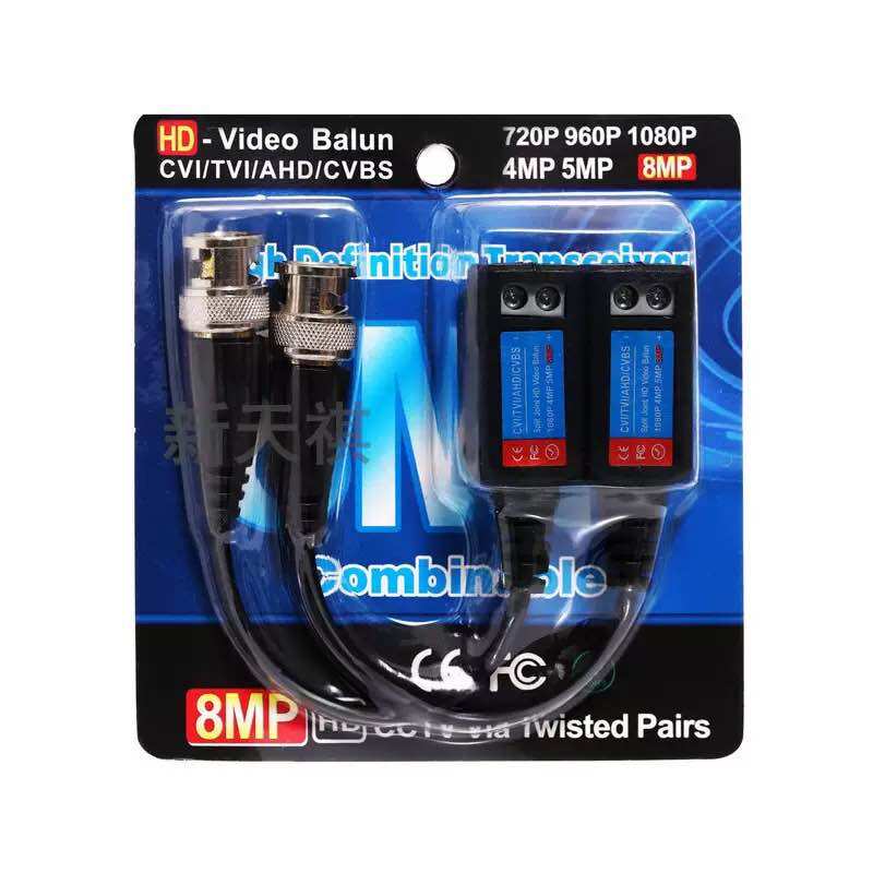 Video Balun 8MP Vặn Vít dùng để truyền tải tín hiệu hình ảnh cho hệ thống camera giám sát qua cáp mạng
