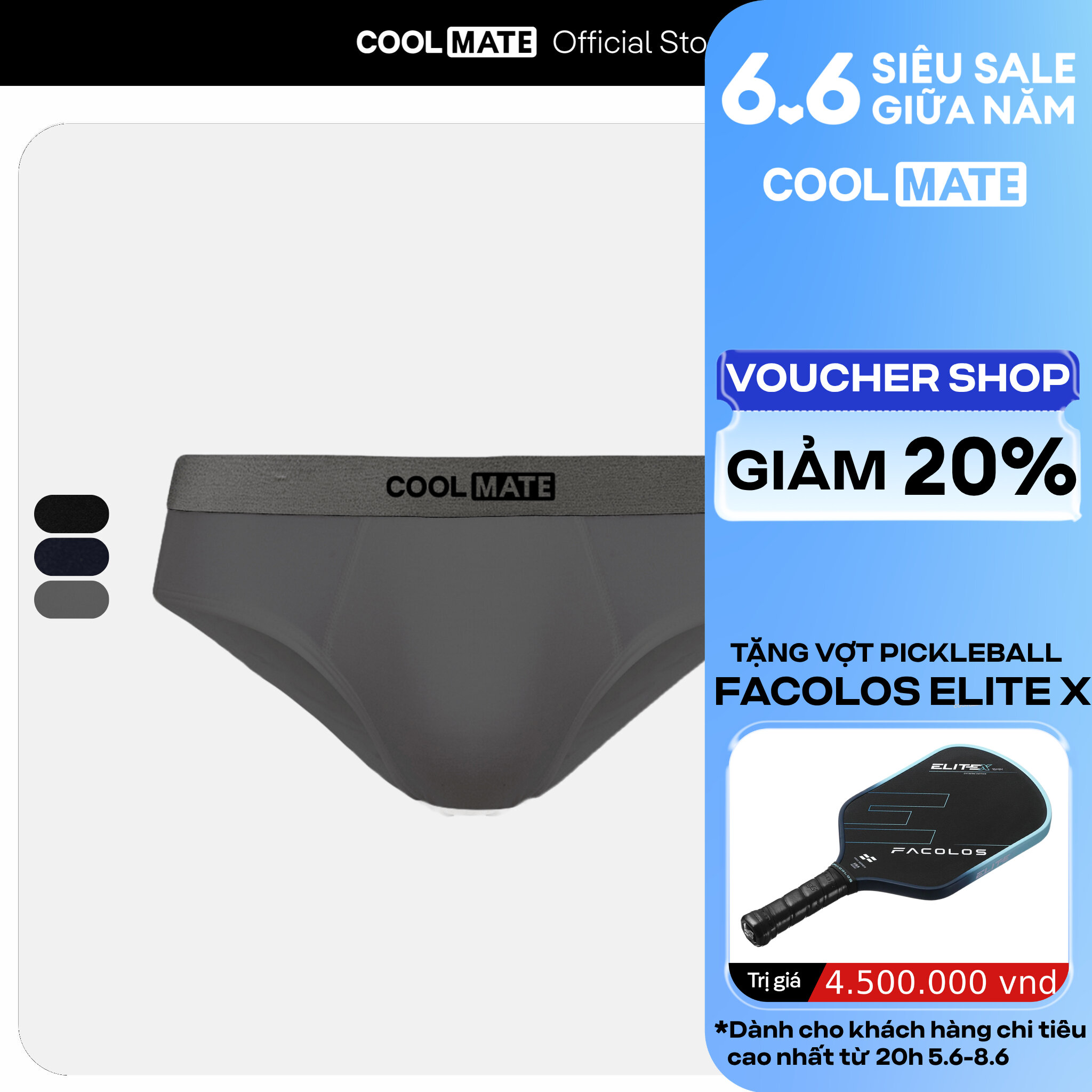 Quần lót nam Cotton Briefs Tam Giác 2024 Coolmate
