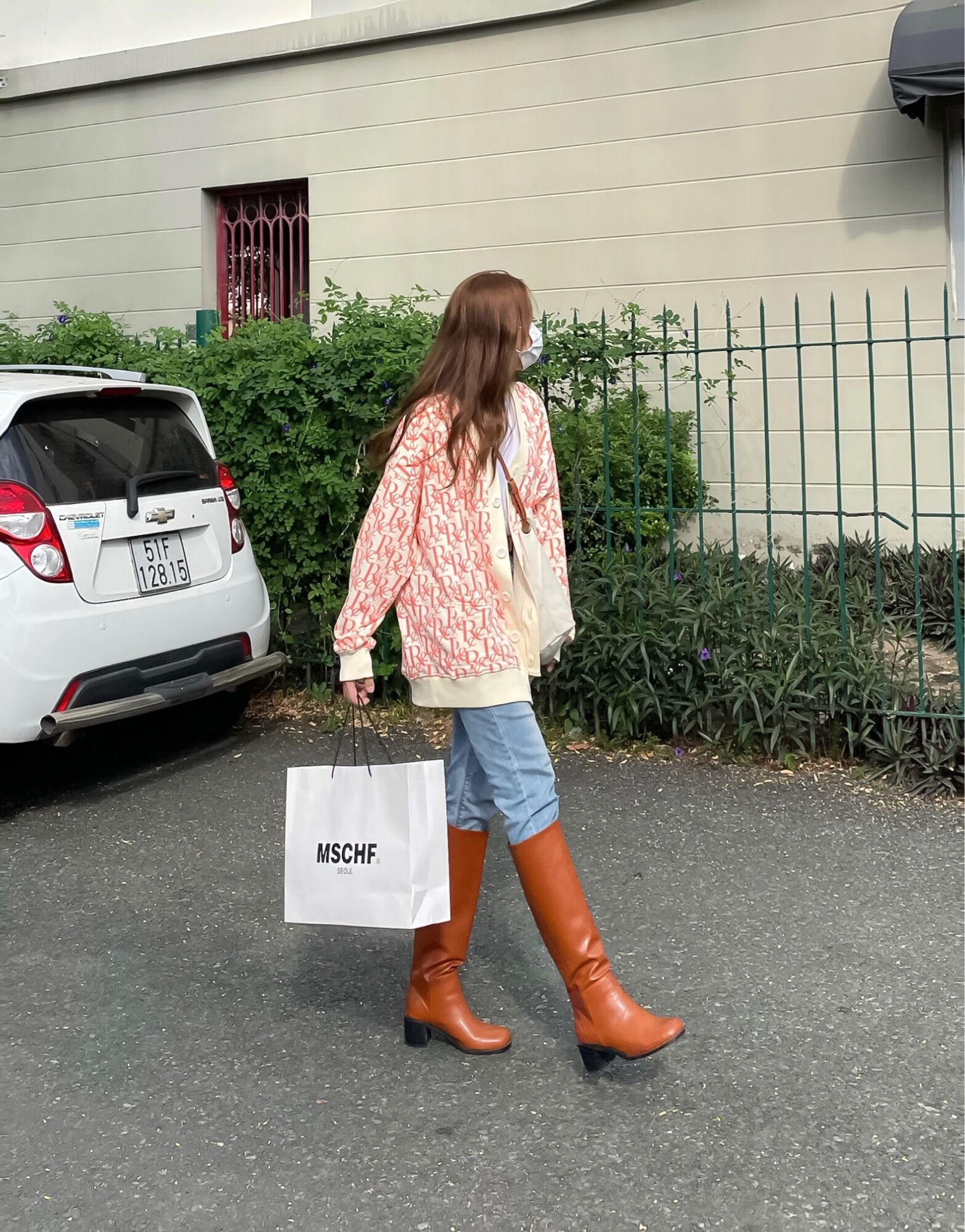 ÁO CARDIGAN MONOGRAM REE
