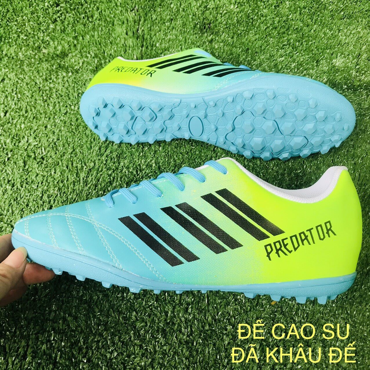 [HCM]Giày đá bóng Đã Khâu Full Đếgiày đá banh sân cỏ nhân tạo đủ size lớn bé