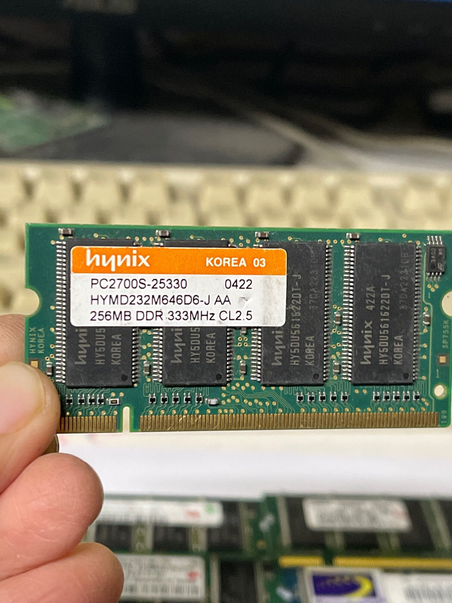 Ram DDram 1 256MB Laptop bus 333 /2100/2700