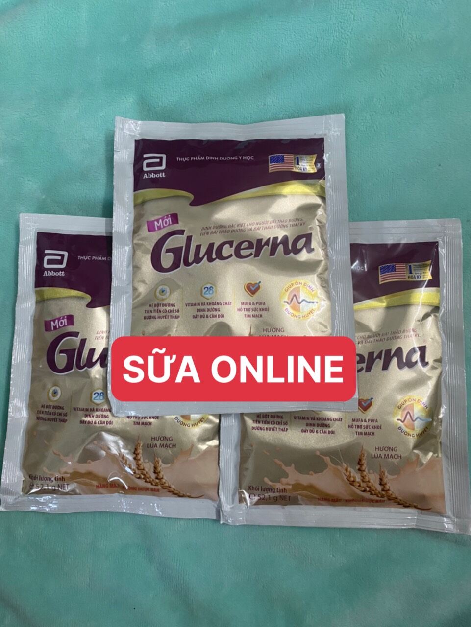 10 gói sữa glucerna hương lúa mạch