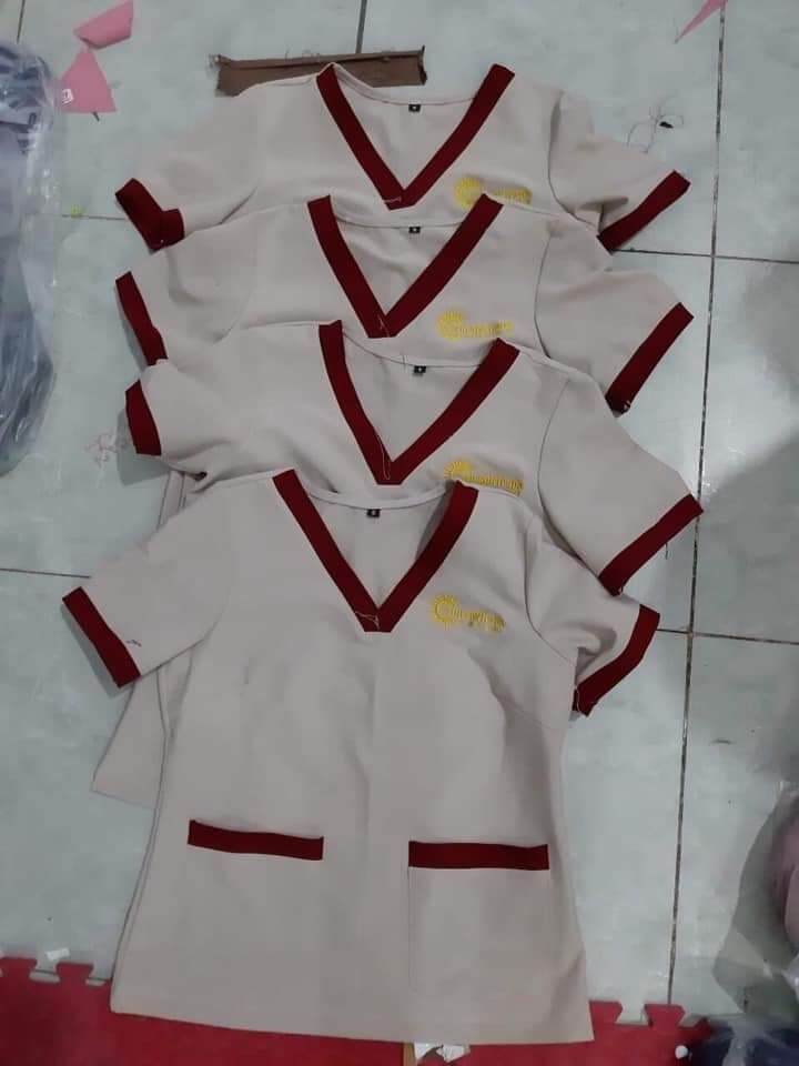 đồng phục spa chất cotton lạnh