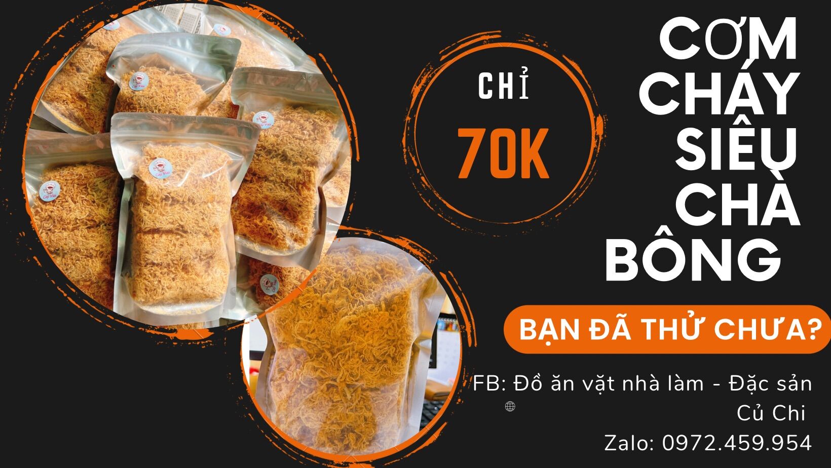 Cơm cháy chà bông Nhà Ngân- Gói 250gr