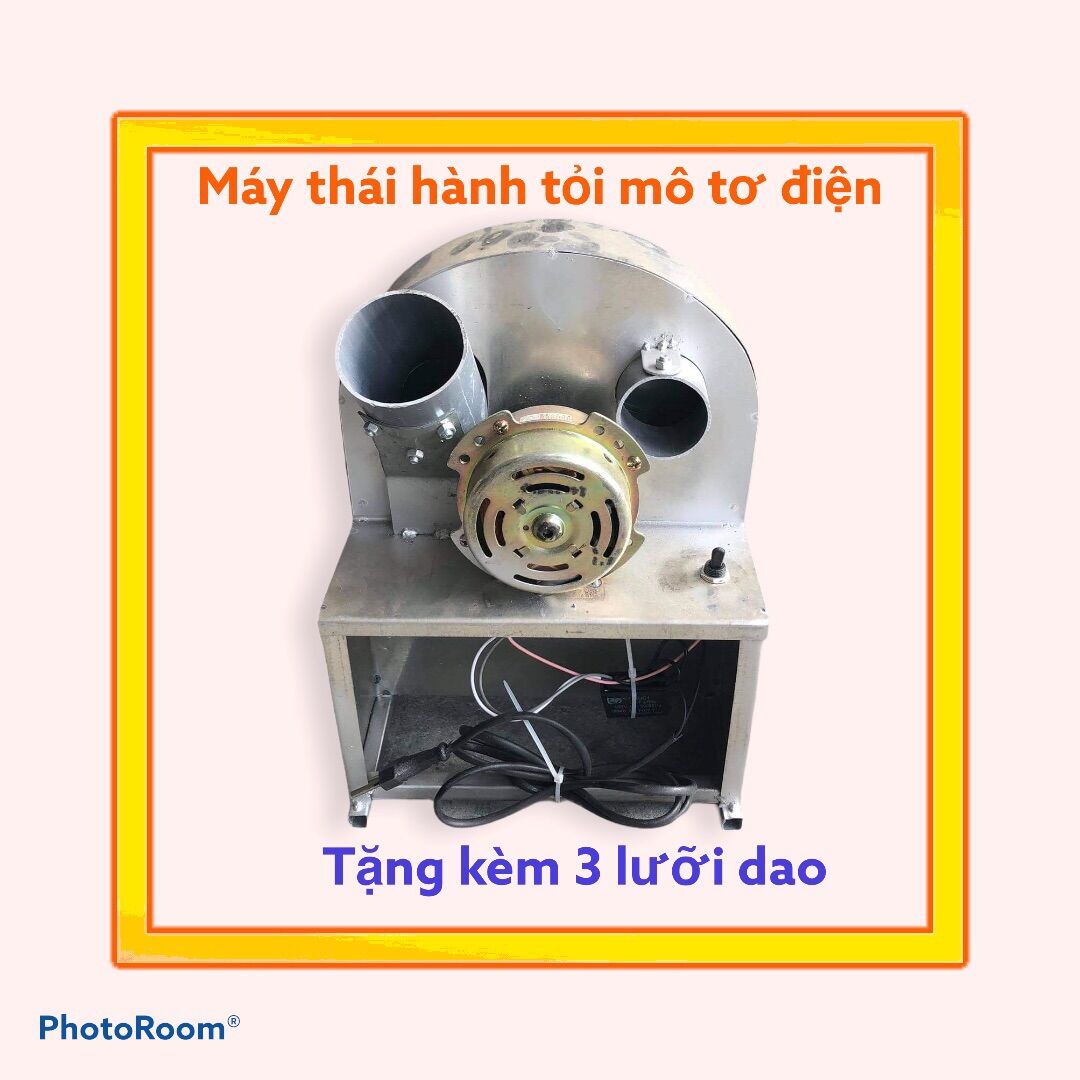 Máy thái hành tỏi chạy bằng mô tơ điện 220v - bh 6 tháng