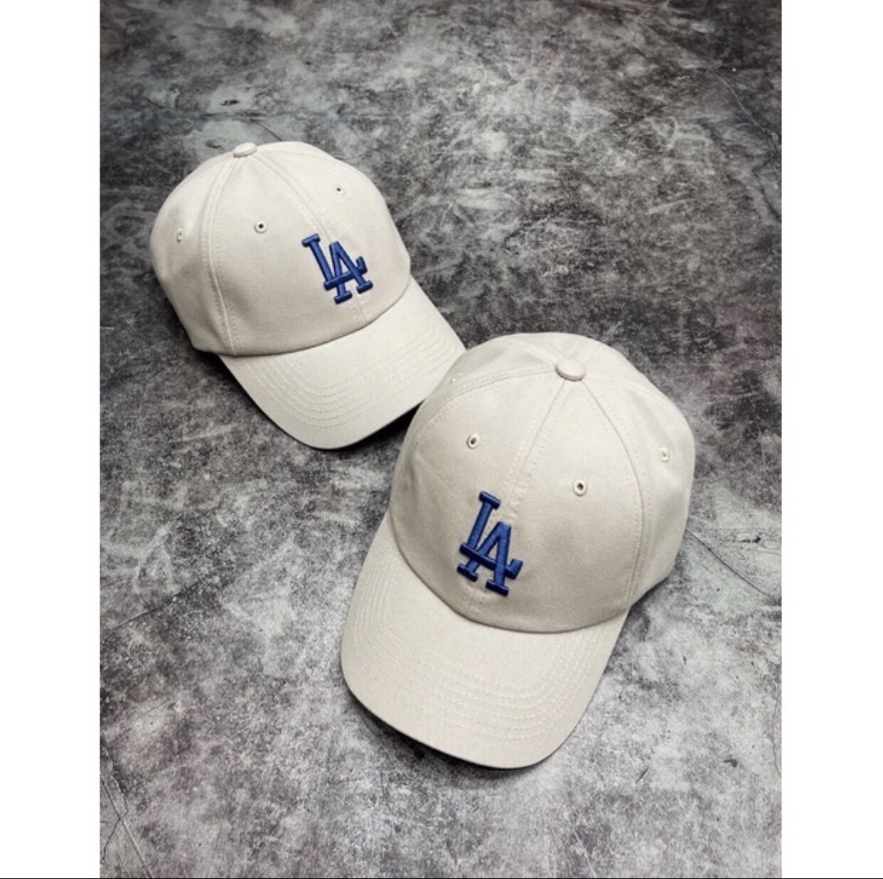 Mũ lưỡi trai L.A màu beige( hàng xuất  chuẩn)