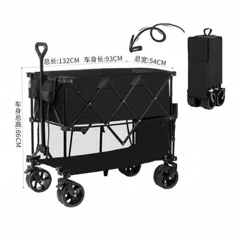 Extra Large Foldable Kids Can Lie Camping Wagon - 8
