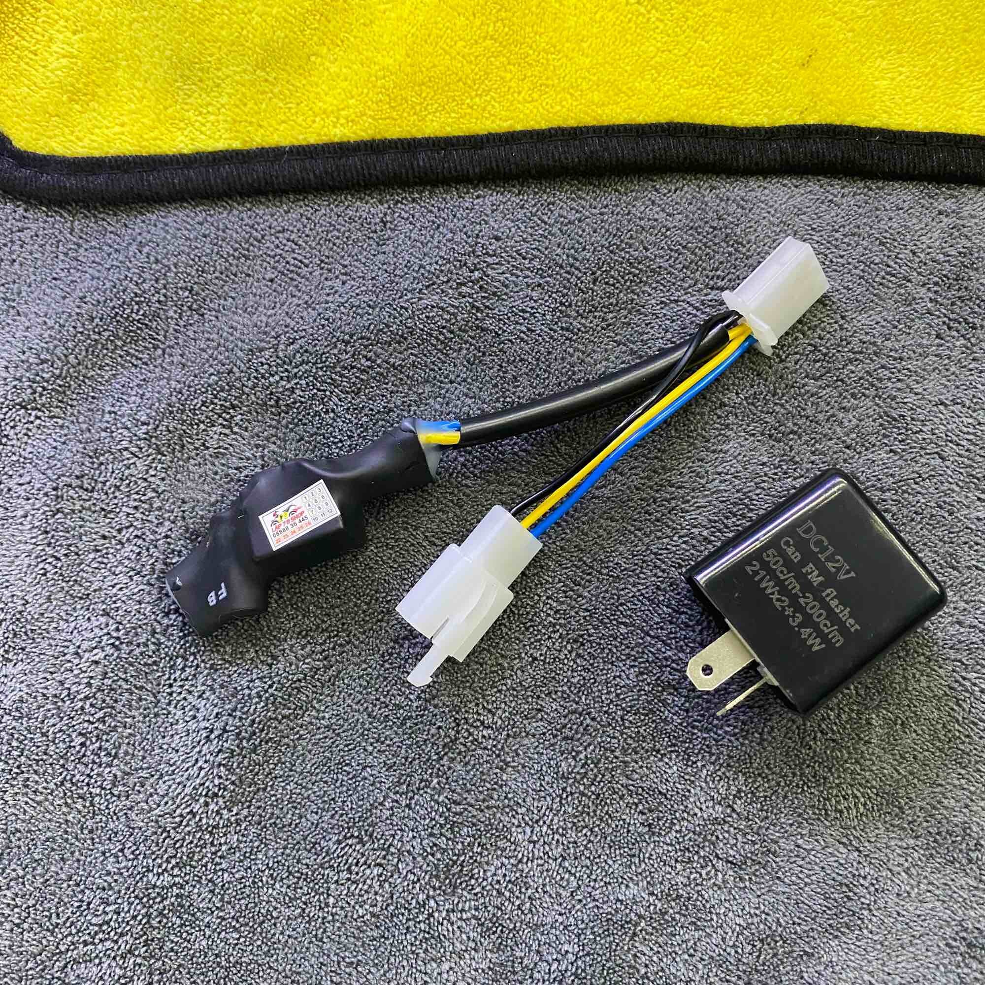 Mạch hazard ưu tiên lắp cho Satria ,Raider Fi - Xài công tắc zin
