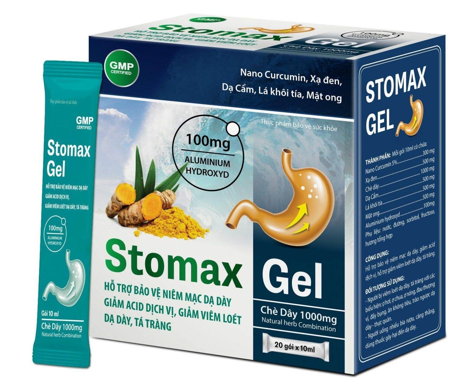 Stomax Gel - Hỗ trợ bảo vệ niêm mạc dạ dày, hỗ trợ giảm acid dịch vị
