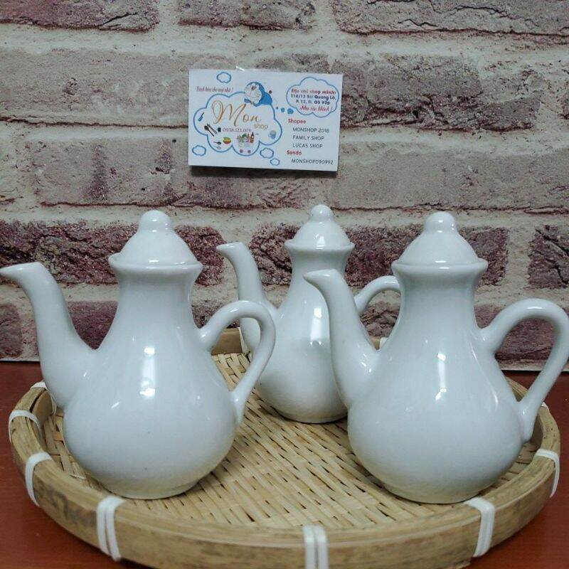 COMBO BÌNH NƯỚC CHẤM,RƯỢU SỨ TRẮNG NGÀ