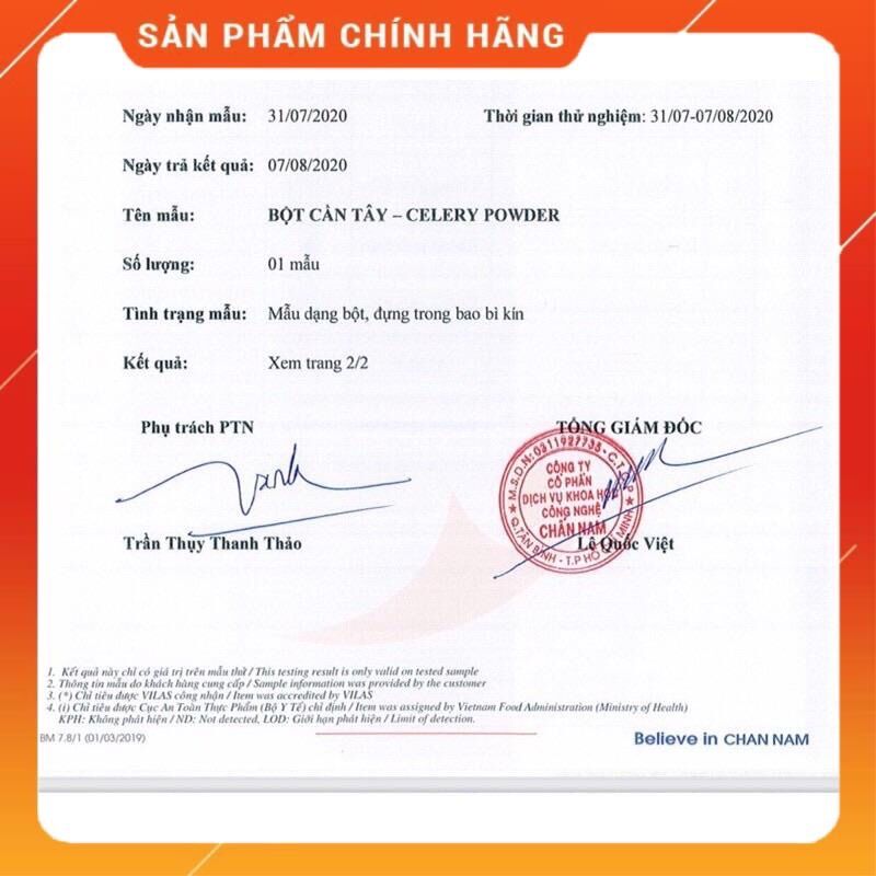 200 g Bột Cần Tây Sấy Lạnh Nguyên Chất (Detox Thanh Lọc Cơ Thể, Đẹp Da, Giữ Dáng)