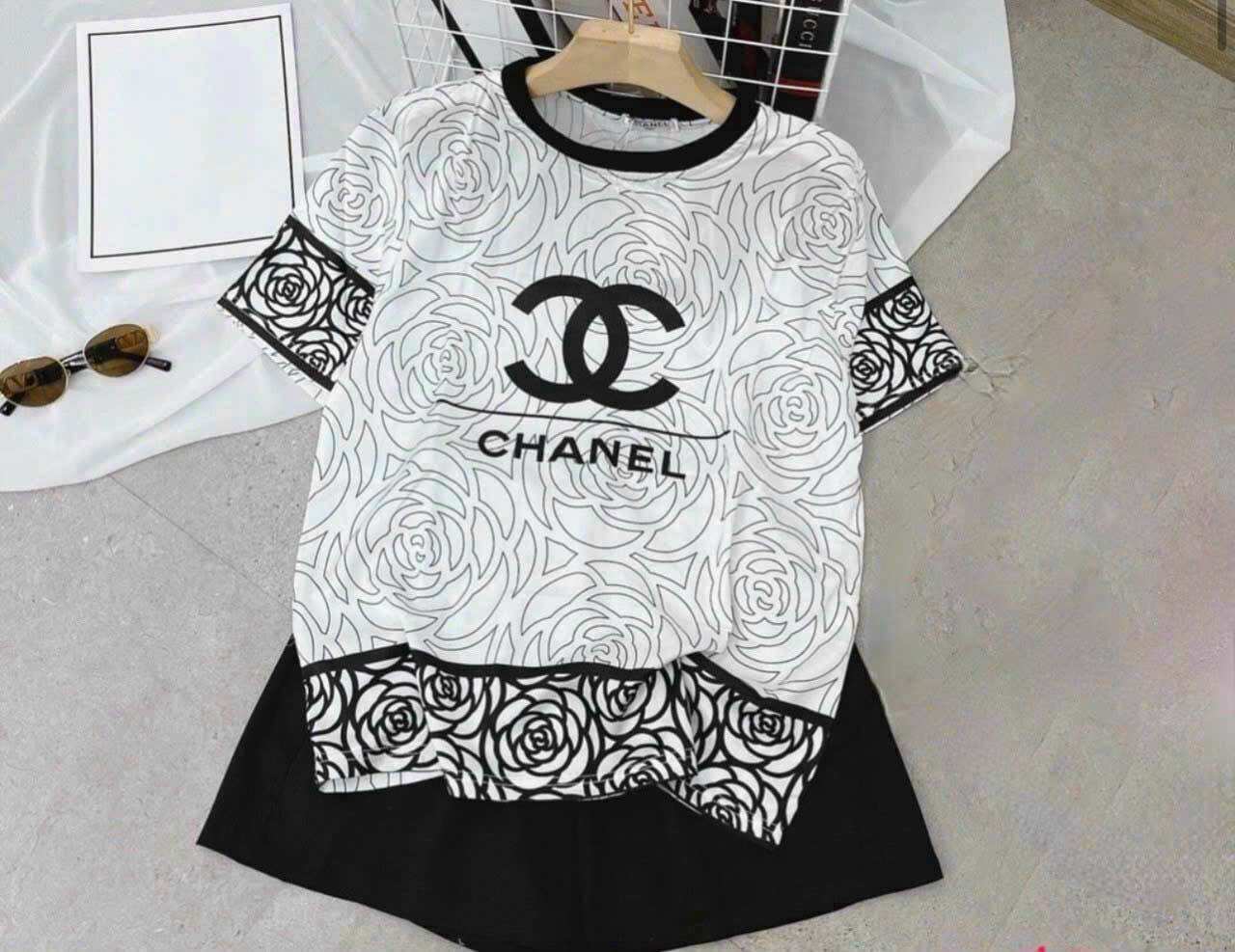SÉT BỘ SHORT NỮ THUN COTTON PHỐI 3D CAO CẤP