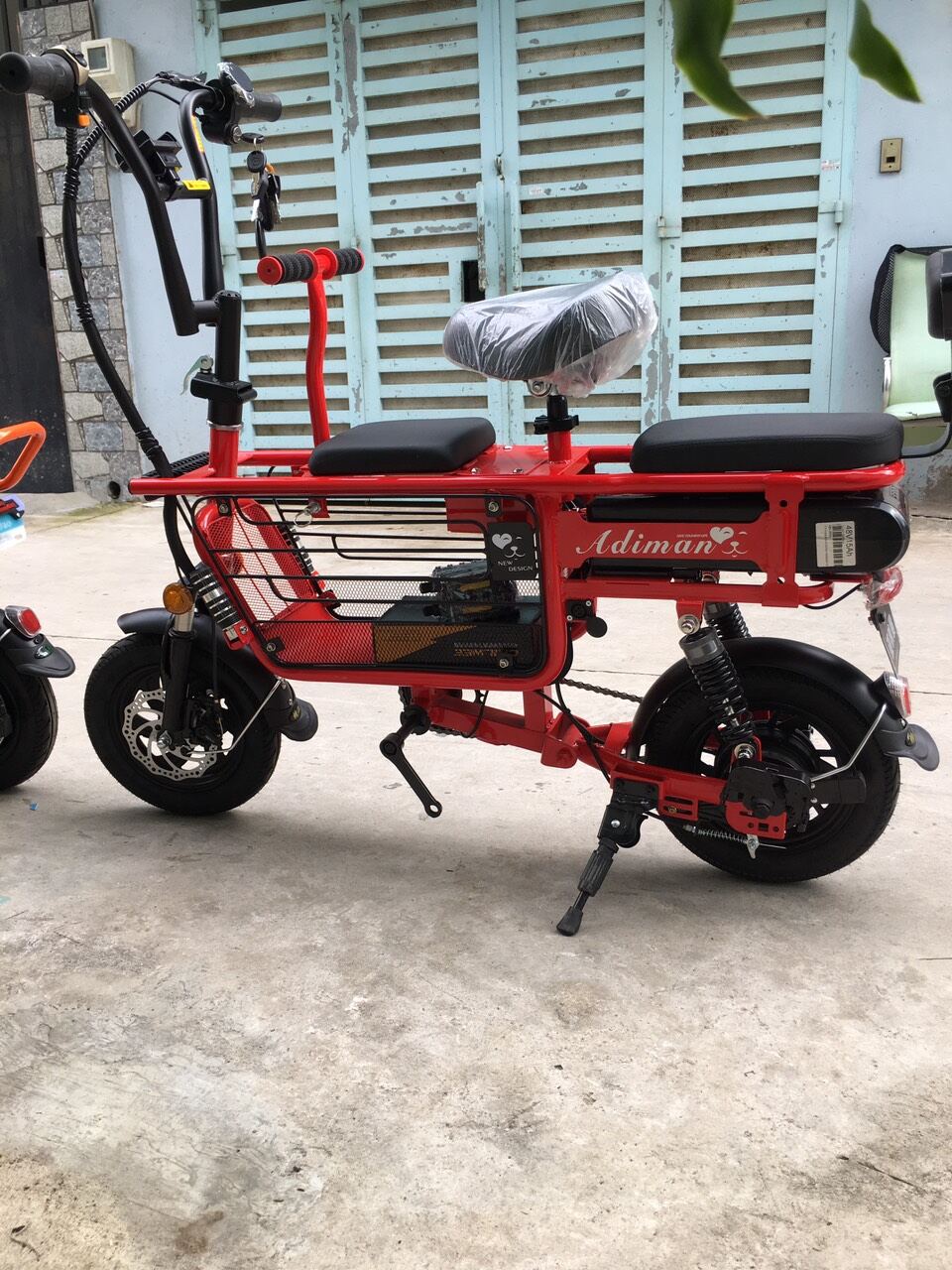 [HCM]Xe đạp điện mini gấp gọn ADIMAN / Pin Khủng Lithium 48v-100km/ xe đạp điện giỏ lớn / 3 Ghế Ngồi