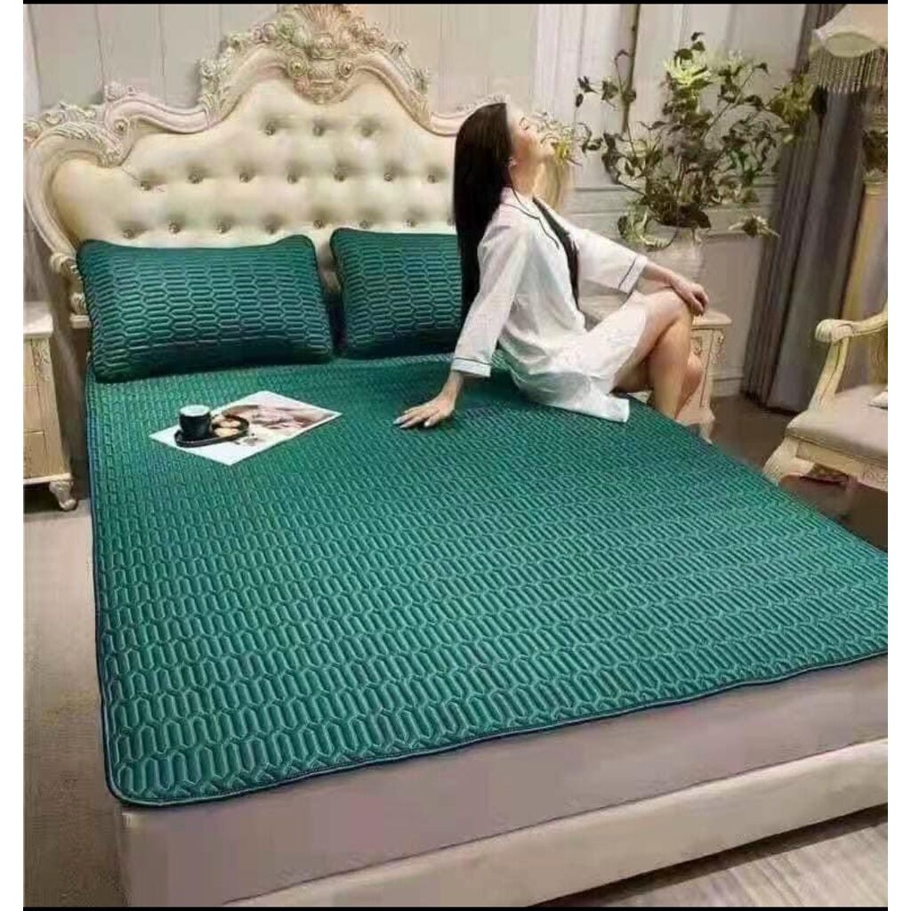 [ TẶNG KÈM 2 VỎ GỐI ]CHIẾU ĐIỀU HÒA CAO SU NON 3D CAO CẤP ÊM - MÁT - DỄ NGỦ.
