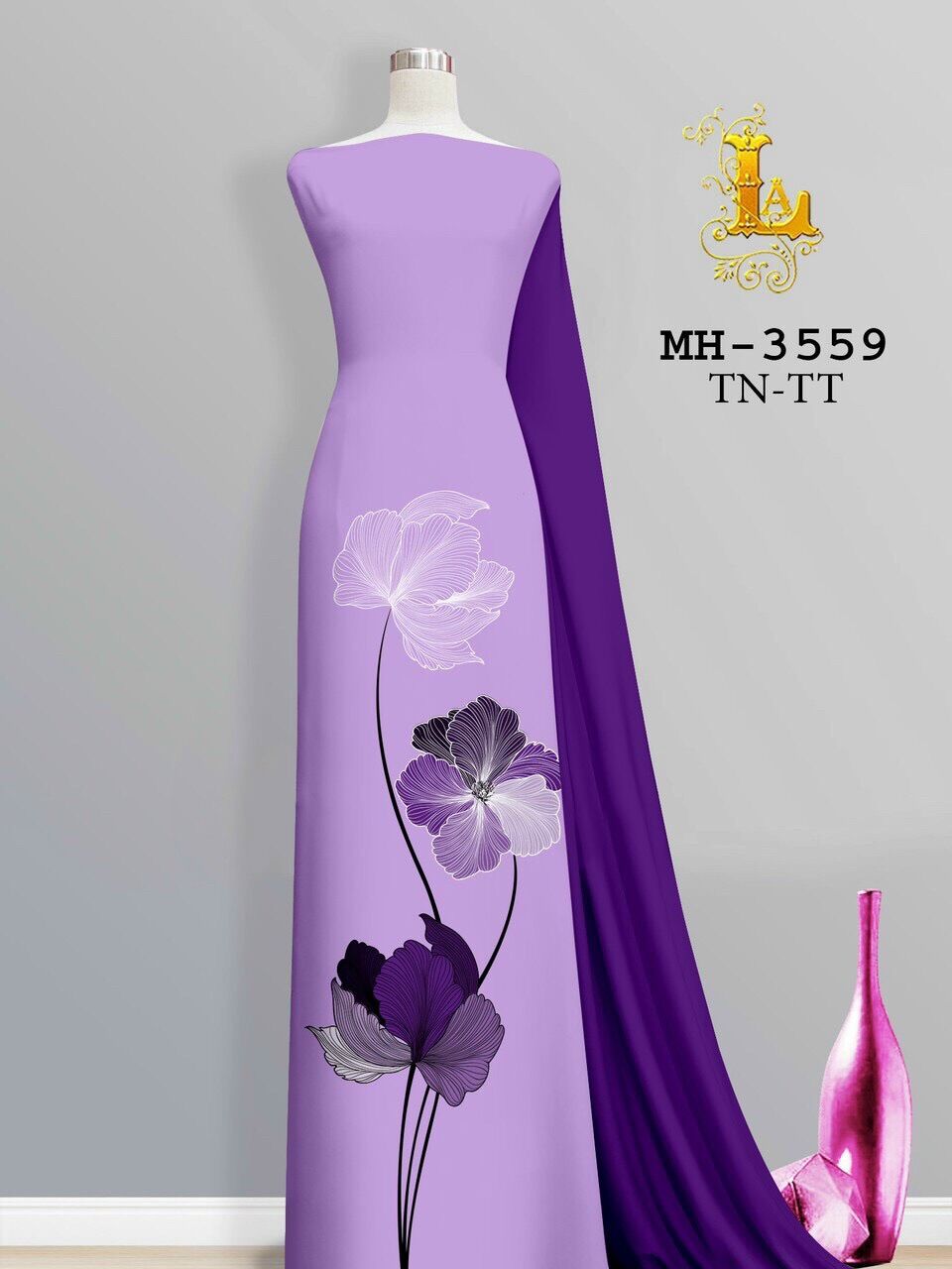 Vải áo dài in hoa