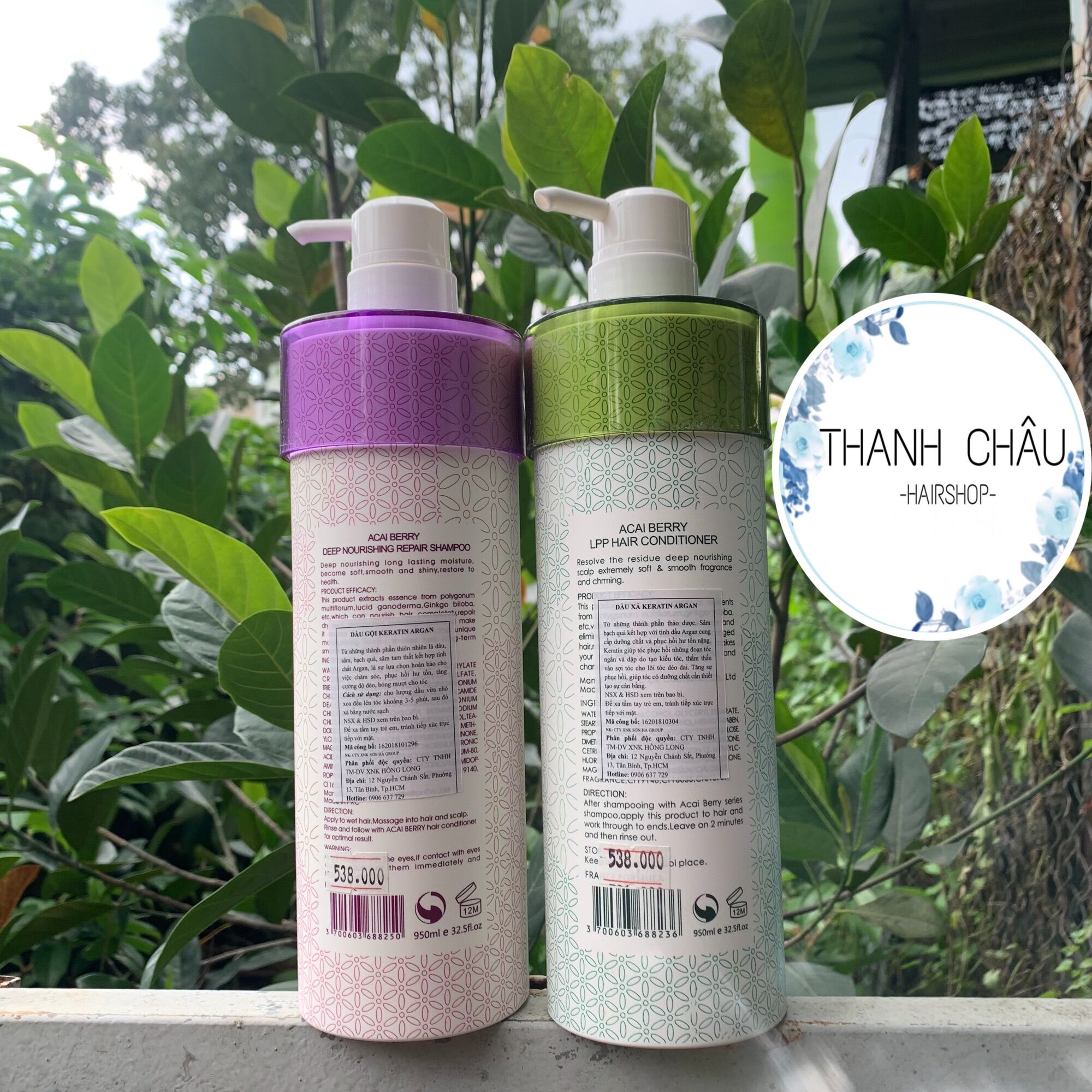 Dầu gội xả acai karatin argan 950ml (pháp)