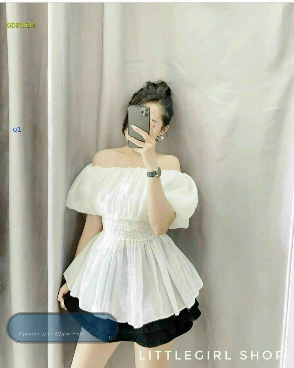 ÁO TRỄ VAI  NHÚN  EO'PHỤNG  HOÀNG