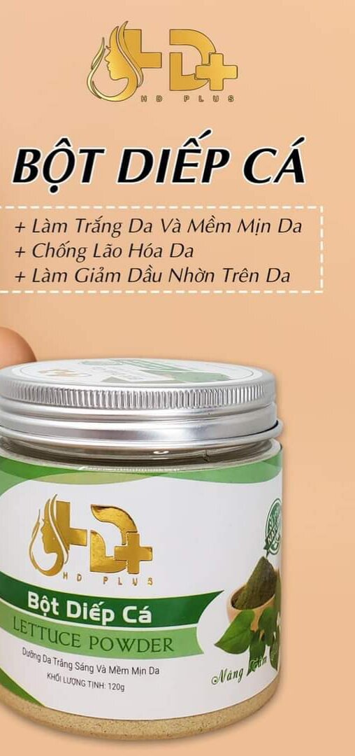 bột diếp cá làm mặt nạ dưỡng da mặt 120g