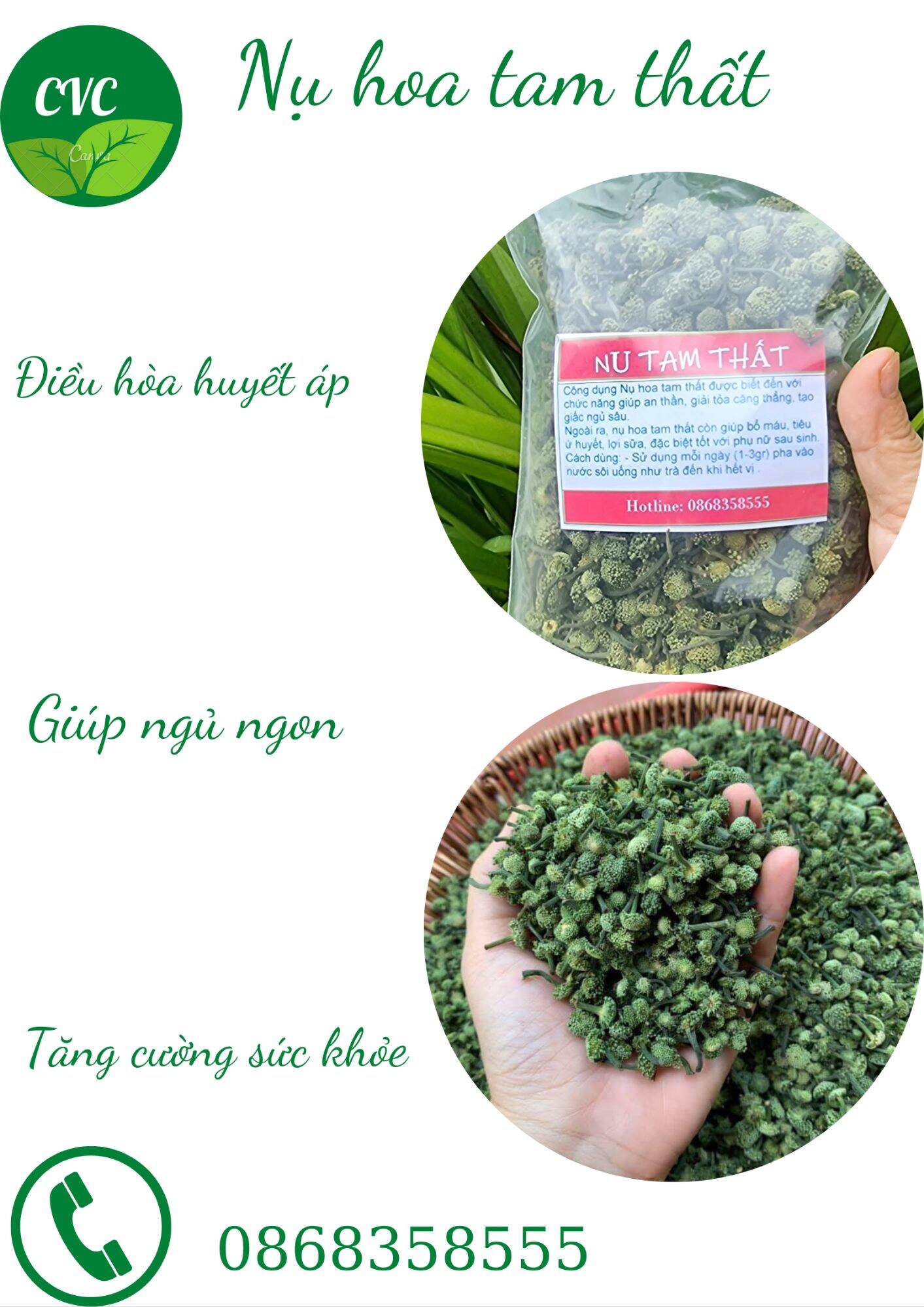 nụ hoa tam thất 500g
