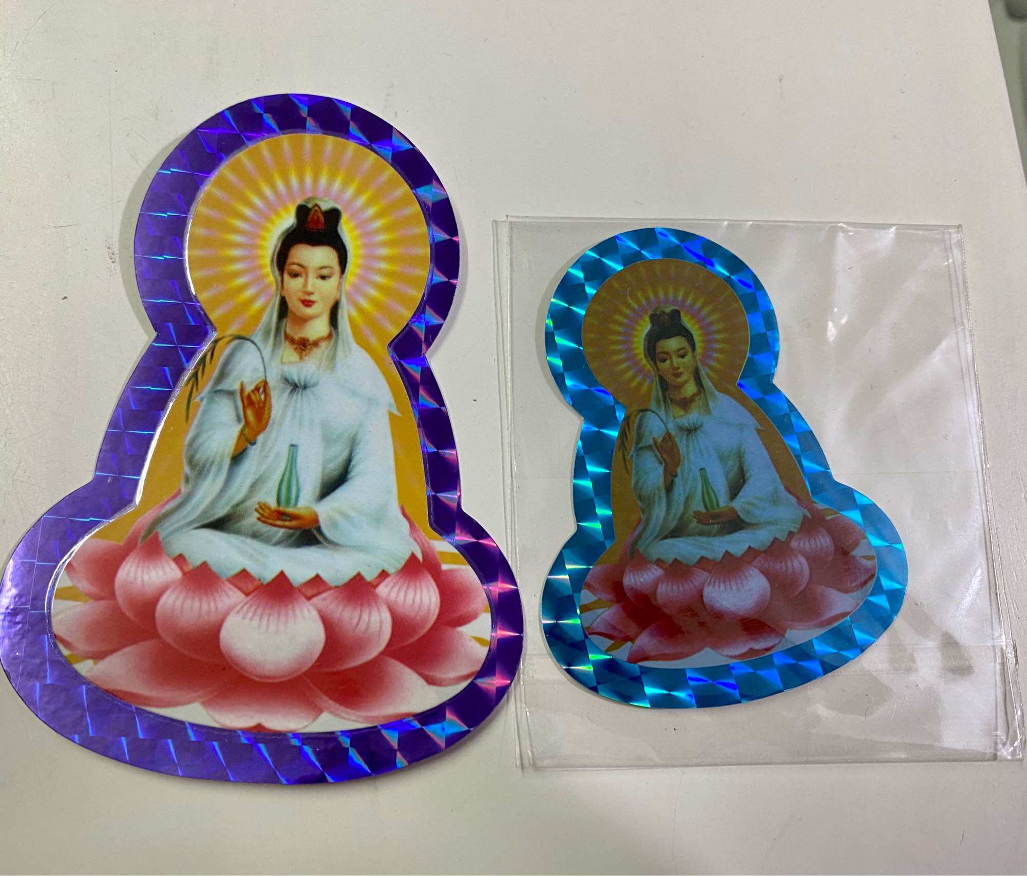 🪷Set 10 Miếng Team Decal Hình Dán Phật (2 Size, Nhiều Màu)