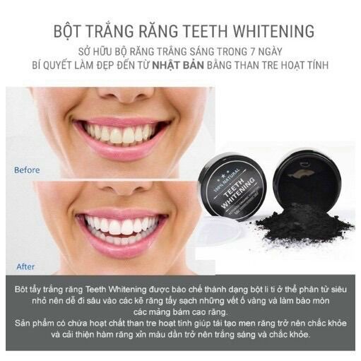 Bột tẩy trắng răng than tre hoạt tính