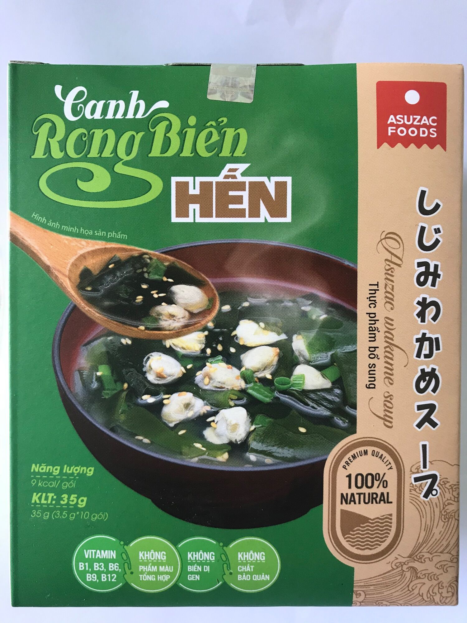 Canh rong biển hến Asuzac gói 3,5g -
