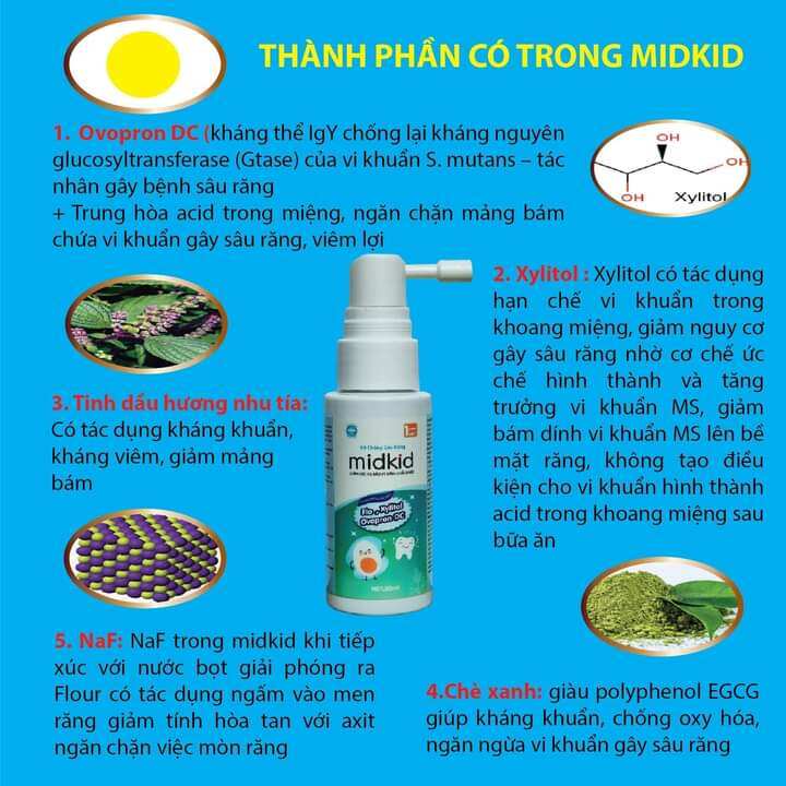 Xịt chống sâu răng Midkid
