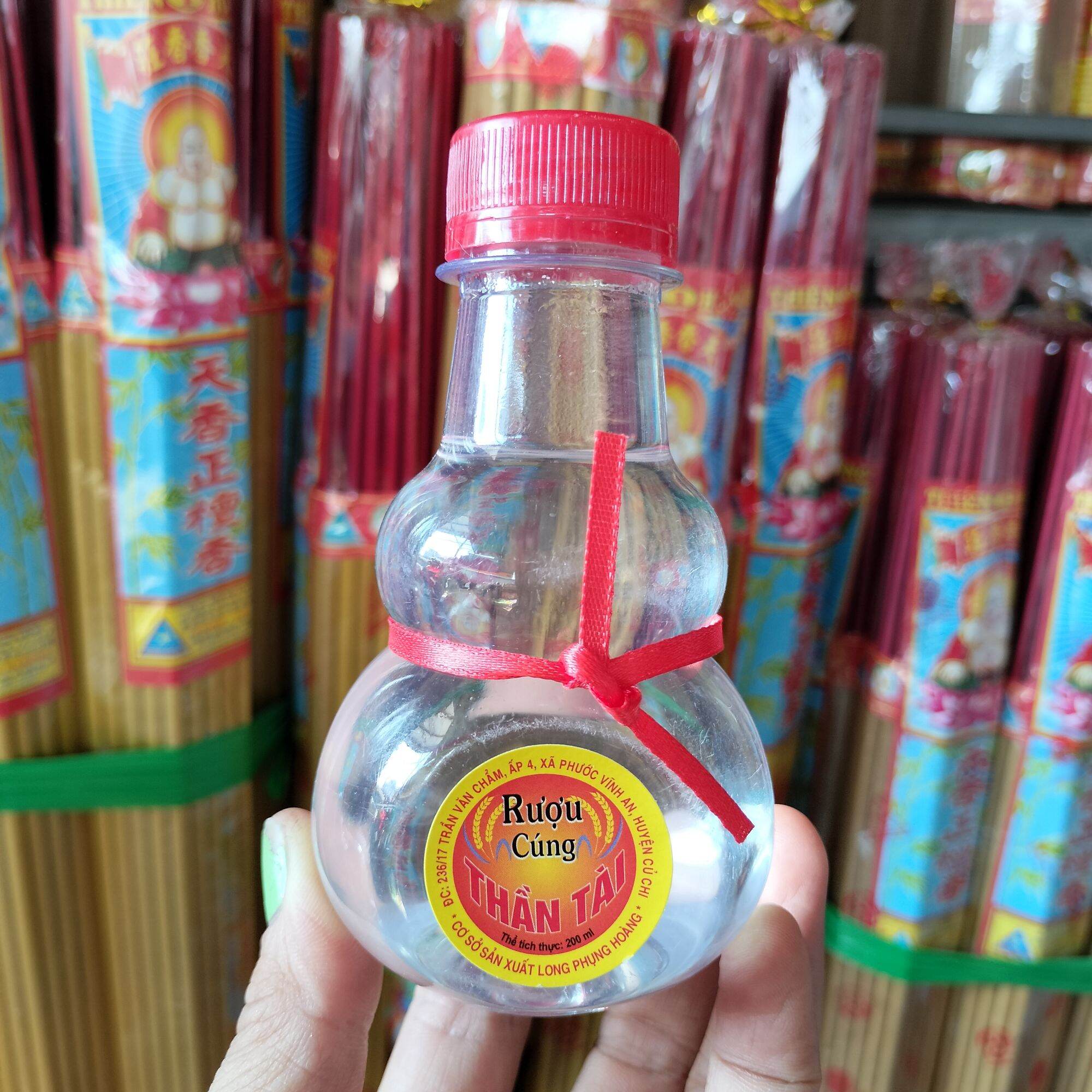 Chai rượu cúng hồ lô nhỏ 200 ml