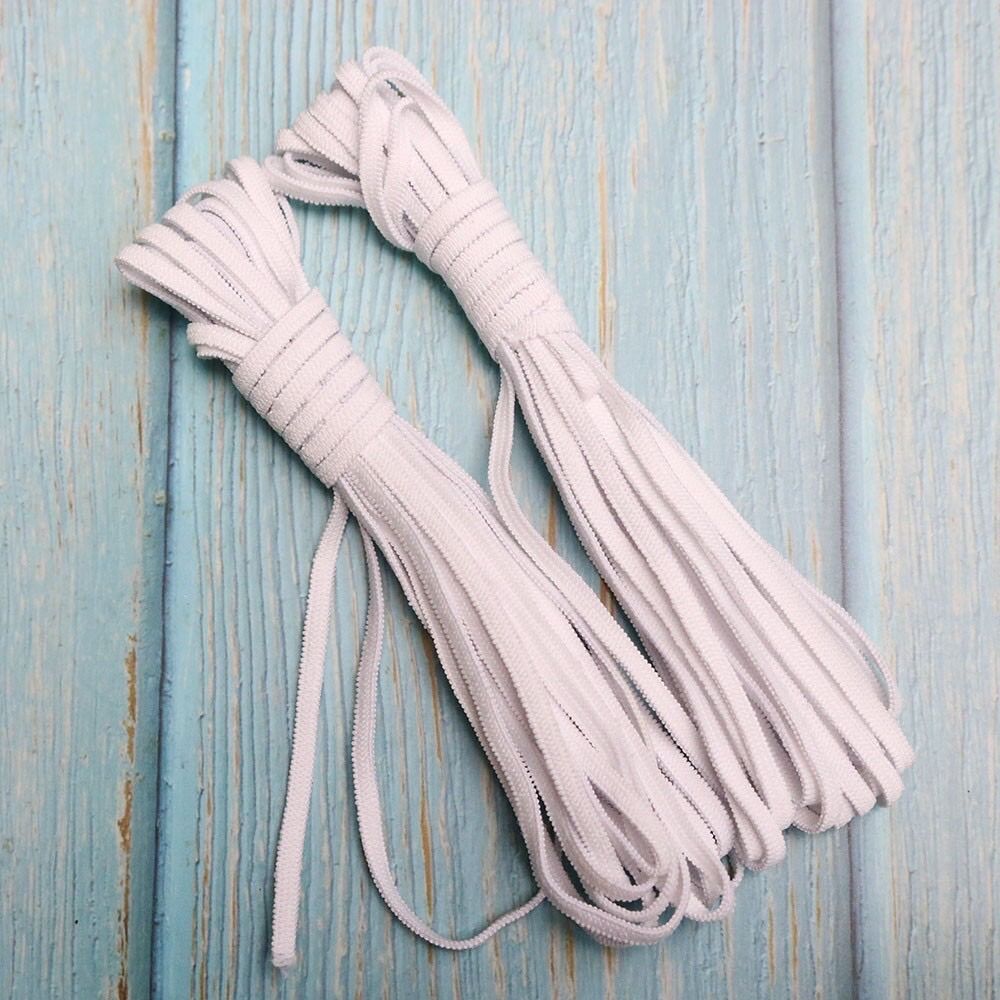Bó 6mét chun trắng 5mm làm chun quần em bé hoặc dây luồn buộc tóc