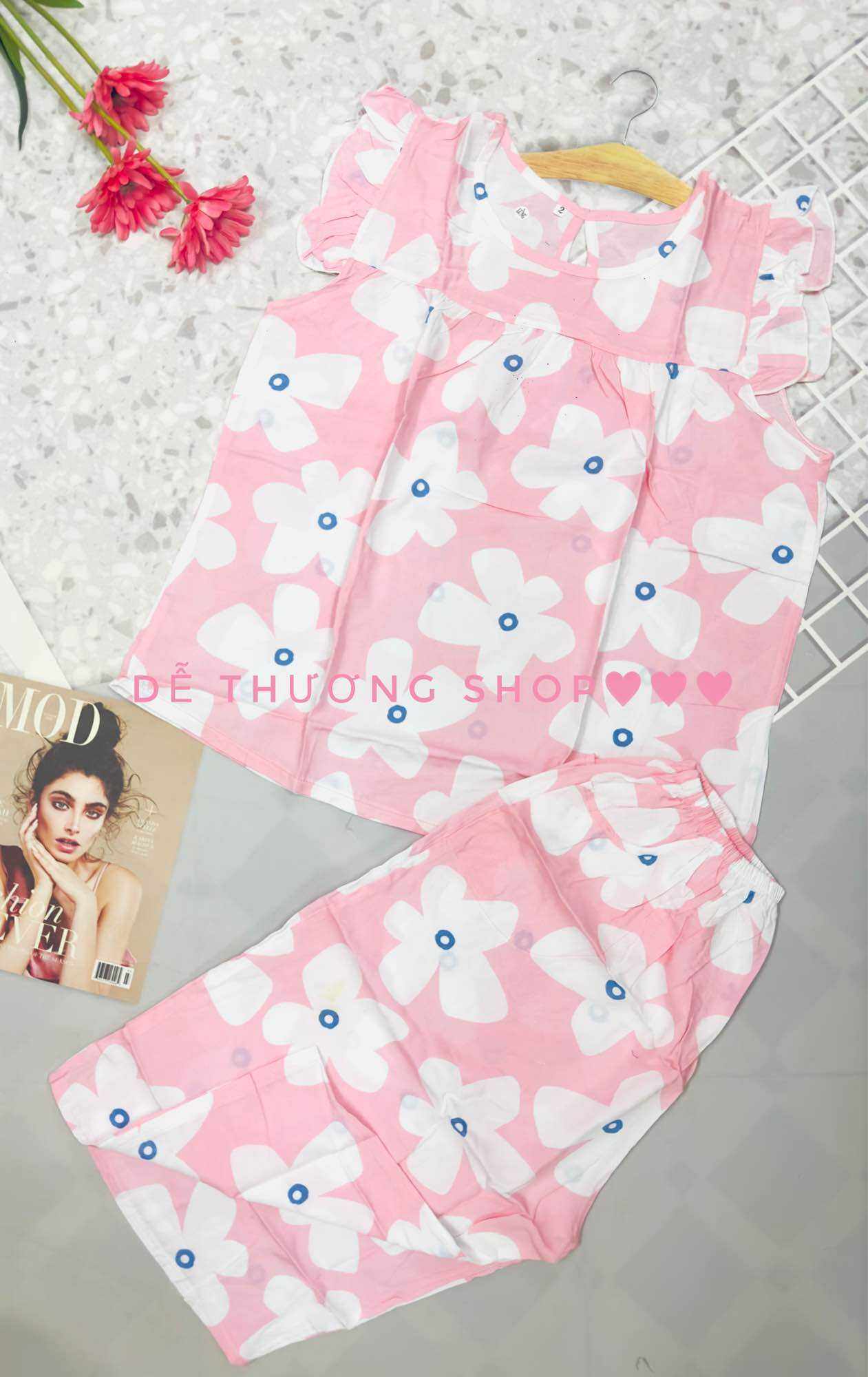 Đồ bộ lửng mặc nhà tôn lanh size 2XL từ 53-60kg