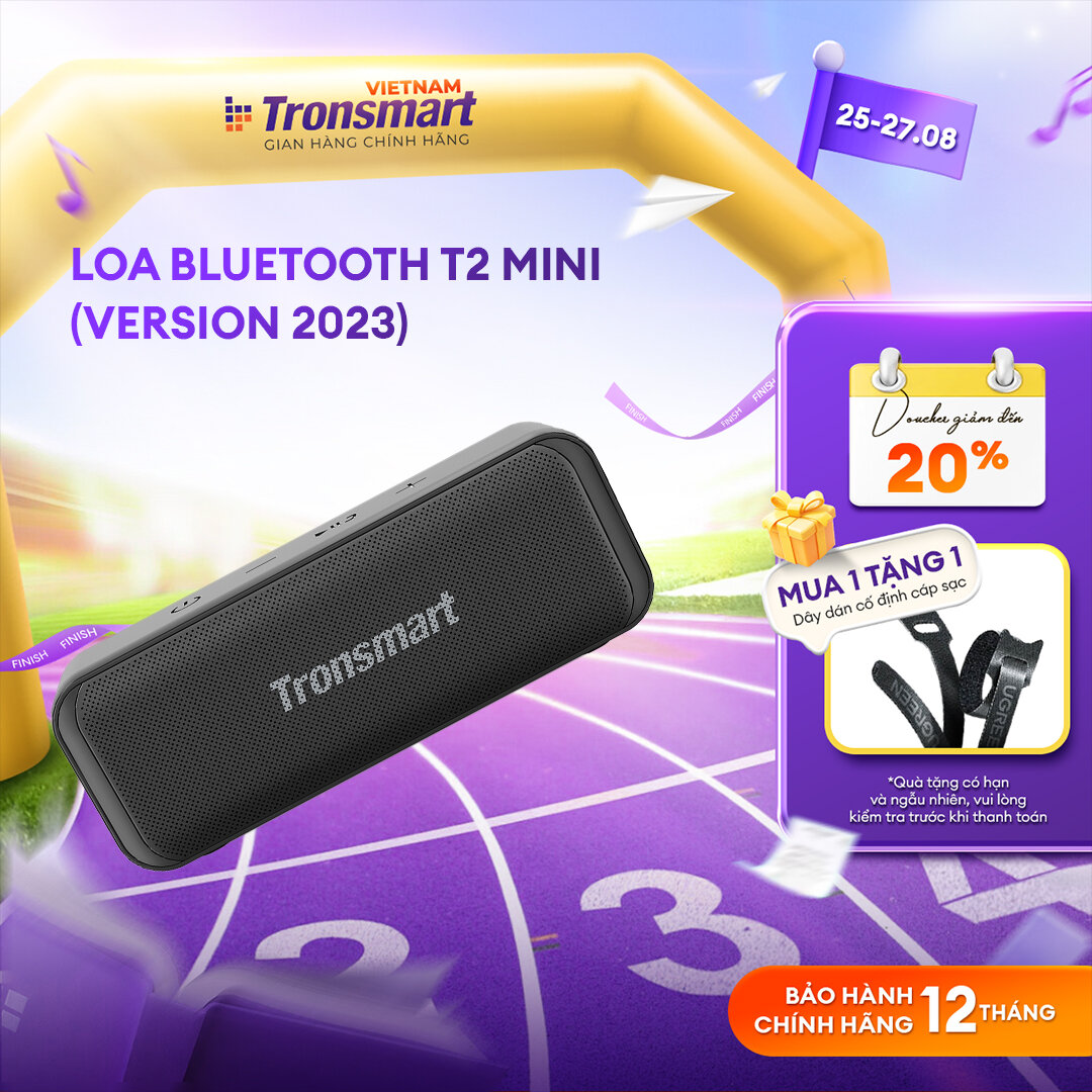 Loa bluetooth 5.0 tronsmart t2 mini | công suất 10w tws | chống nước ipx7 | thời gian sử dụng lên đến 10h | chính hãng - bảo hành 12 tháng