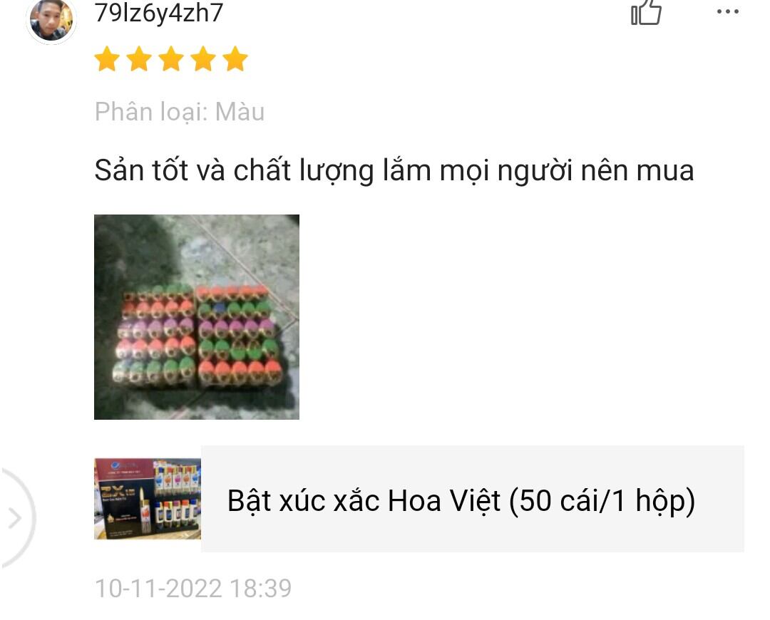 Bật lửa_quẹt ga xúc xắc chống gió Hoa Việt (50 cái/ hộp)
