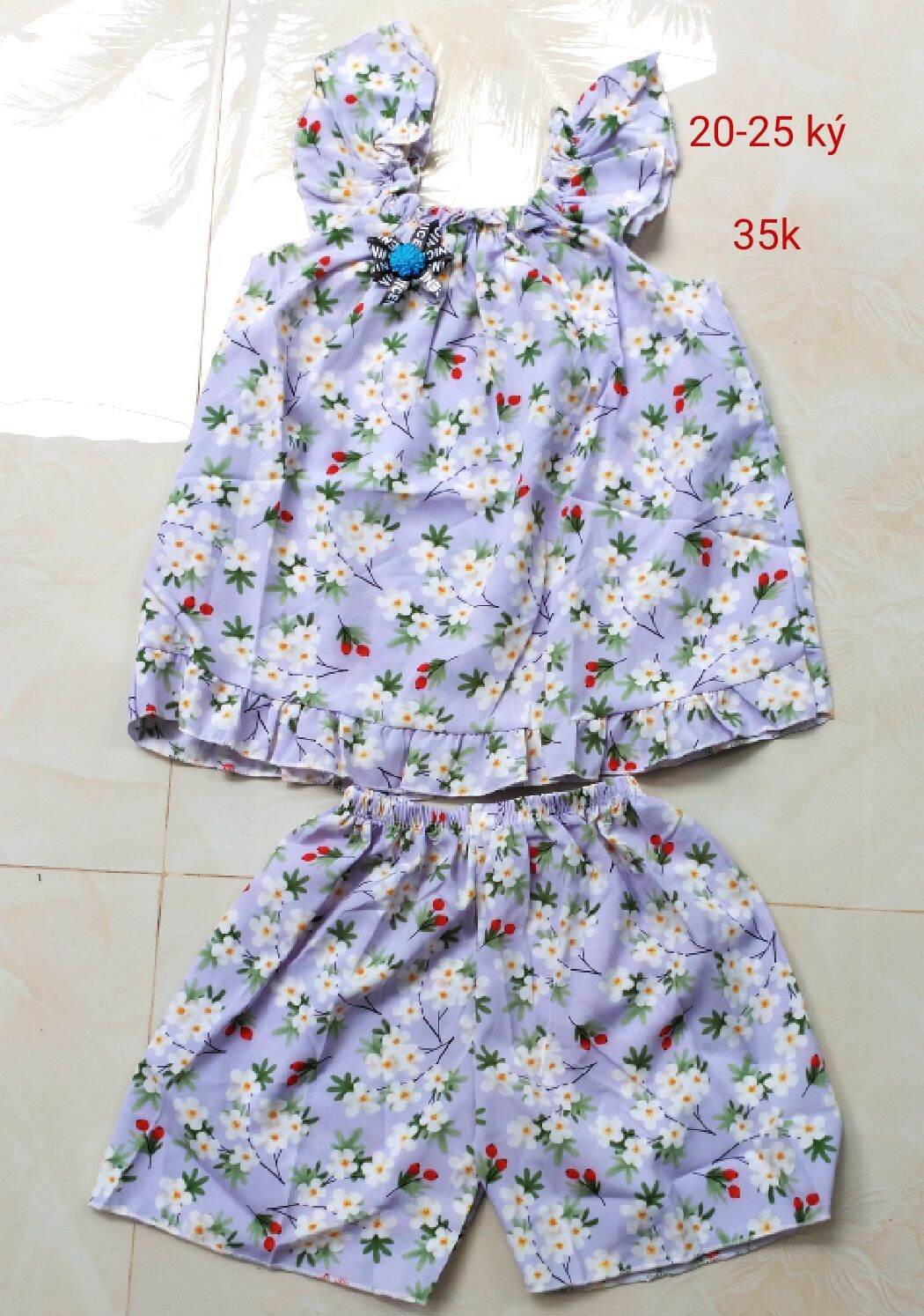 Bộ lụa cho bé gái từ 12 đến 25 kg