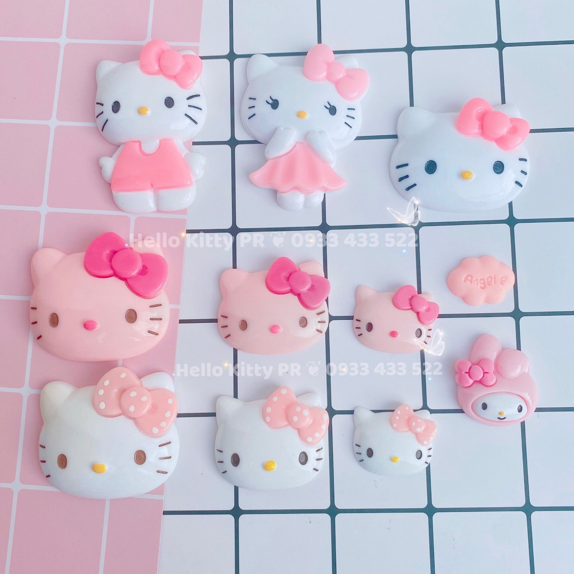 Charm icon trang trí phụ kiện Hello Kitty - Doremon Doraemon