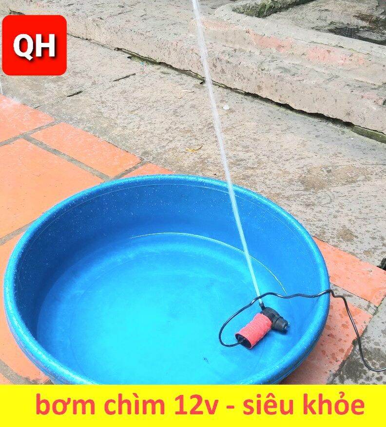 Bơm chìm mini 12V - 30W máy Bơm nước cắt rãnh tường