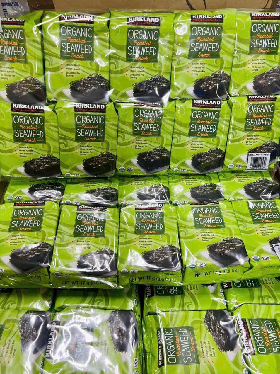 Rong biển ăn liền ORGANIC KIRKLAND Nhập Mỹ Chính Hãng