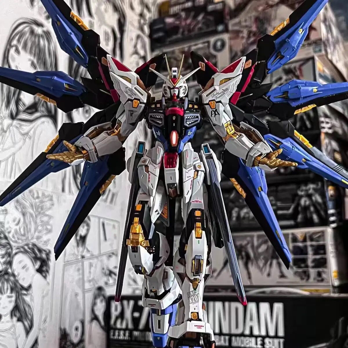 Model Gundam Freedom Assembly MG Unicorn Sakura Assault Red Heretic Mecha Toy for Boys And Bé Gáis over 12 Years Old