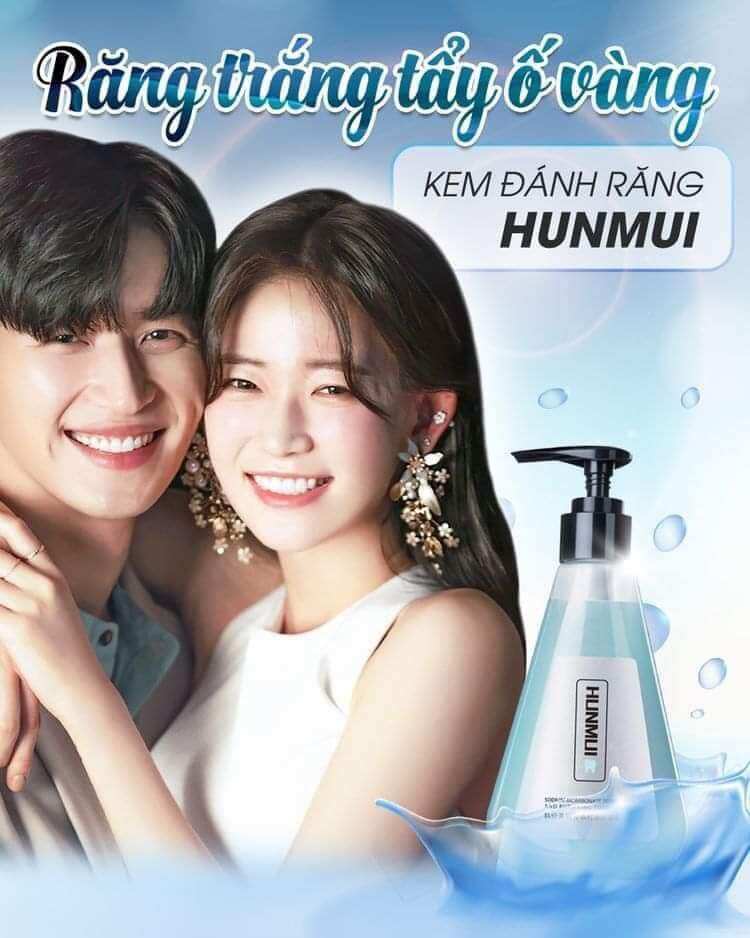 Kem đánh răng hunmui_ kem đánh răng dạng gel lỏng thơm, vệ sinh.