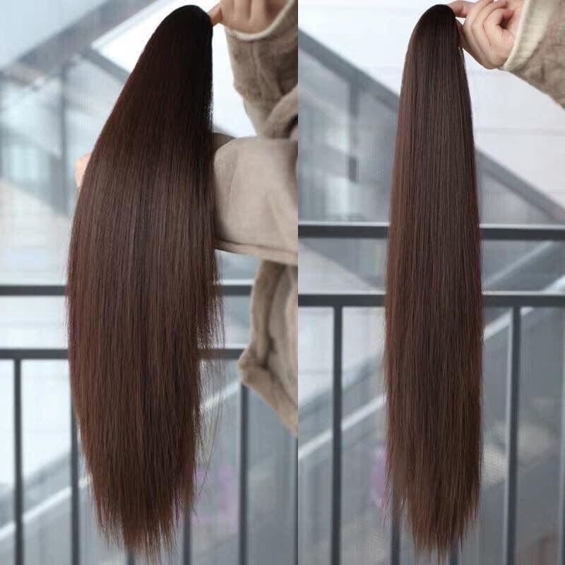 ⭐️ Hình Thật ⭐️ Ngoạm Thẳng Tóc Giả Dài Chất Tơ Cao Cấp