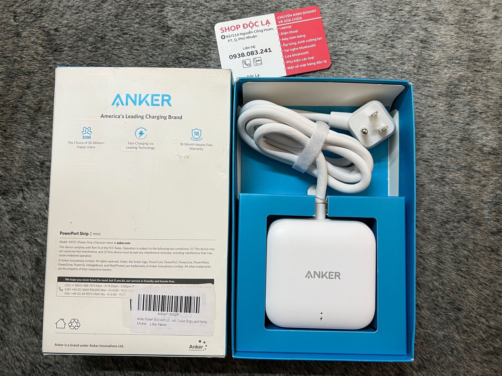 Ổ cắm điện Anker PowerPort Strip 2 mini - A9121