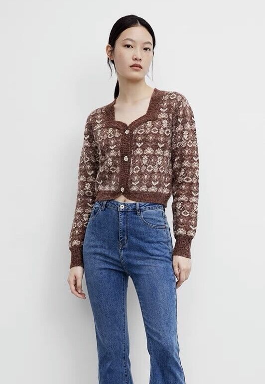 Áo urban auth tuồn hoạ tiết nâu size s-m