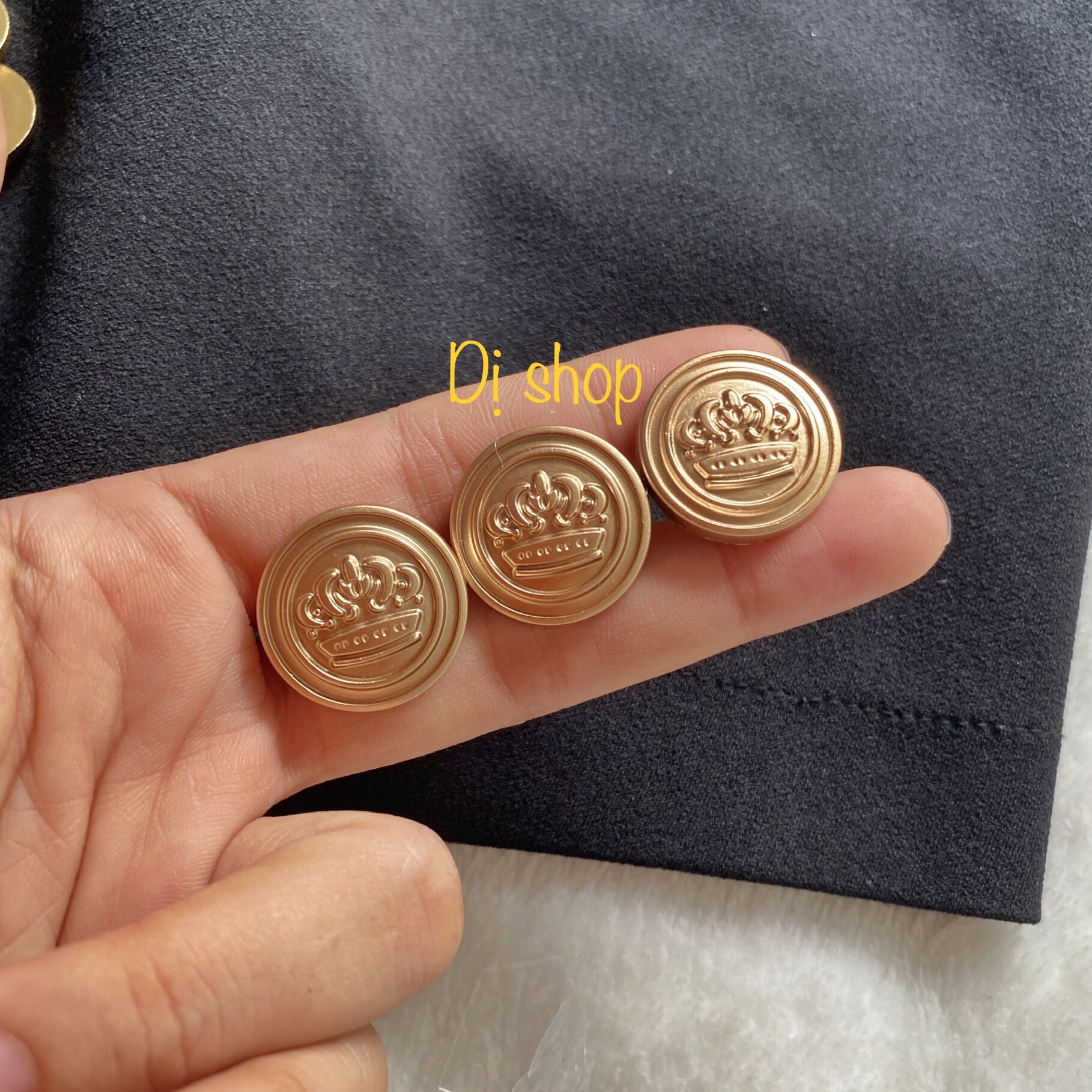 Sét 5 nút giả đồng size 2cm
